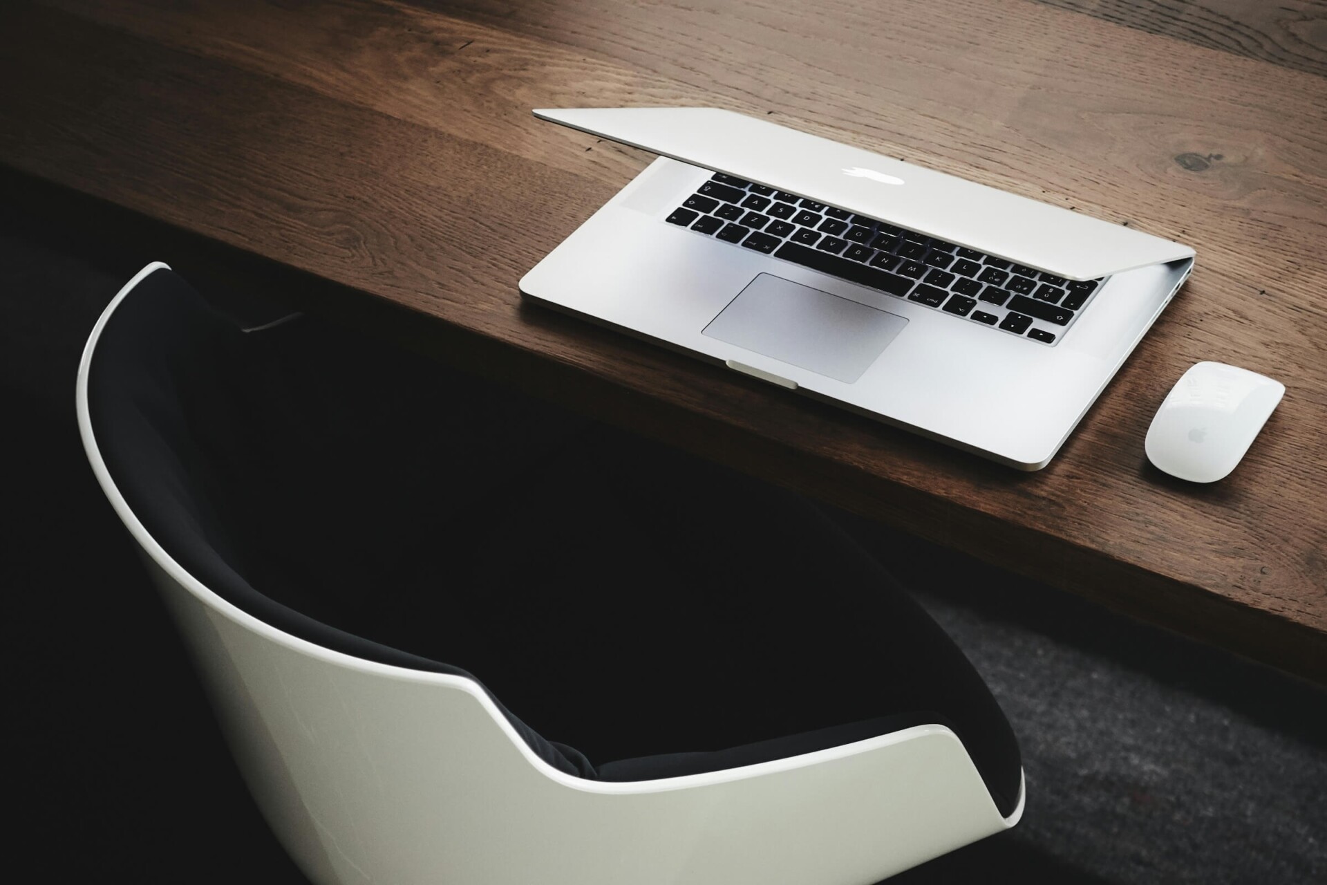 Desk and laptop