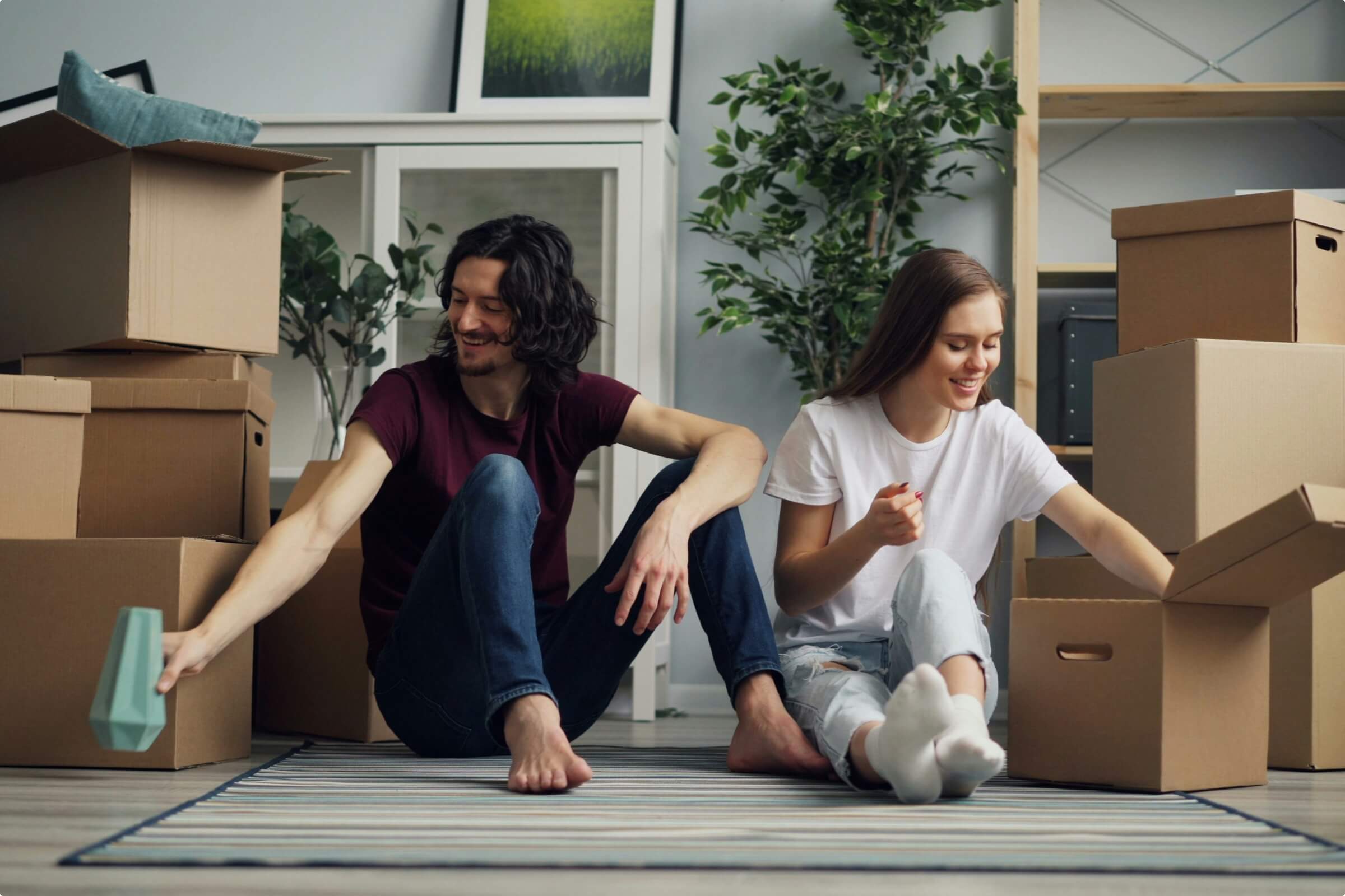 Couple moving home